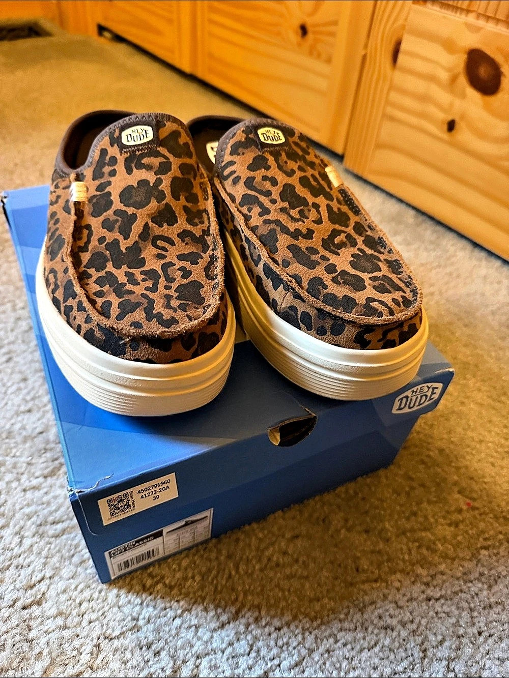 Hey Dude Leopard Print mules